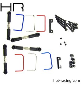 HOT RACING HRAVXS311X01 FULL FRONT & REAR SWAY BAR KIT FOR TRAXXAS 1/16