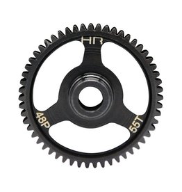 HOT RACING HRASTRF455 48P 55T STEEL SPUR GEAR FOR TRAXXAS 4-TEC 2.0, 3.0
