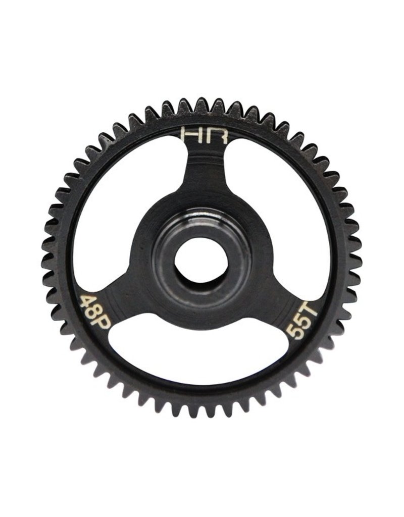 HOT RACING HRASTRF455 48P 55T STEEL SPUR GEAR FOR TRAXXAS 4-TEC 2.0, 3.0