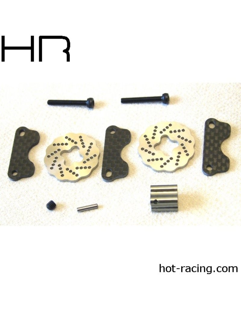 HOT RACING HRASJT39DG CARBON DUAL STEEL WAVE BRAKE, JATO