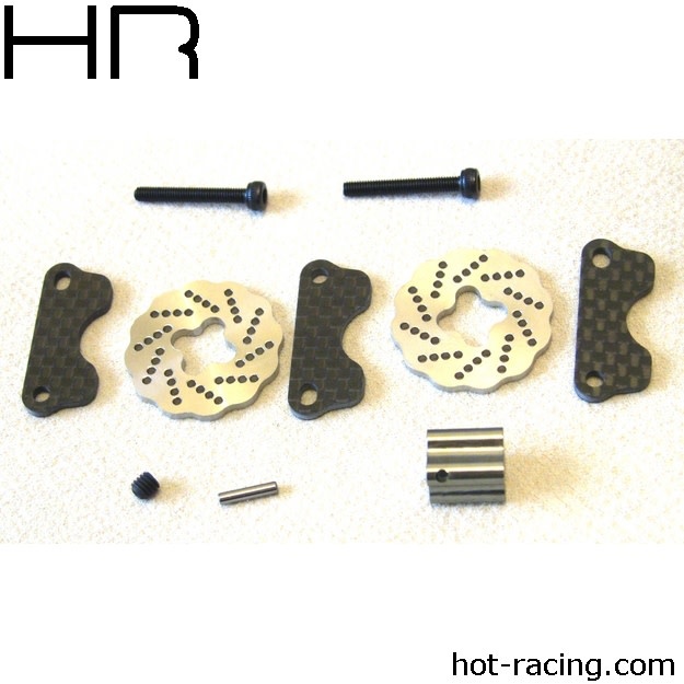 HRASJT39DG CARBON DUAL STEEL WAVE BRAKE FOR TRAXXAS JATO