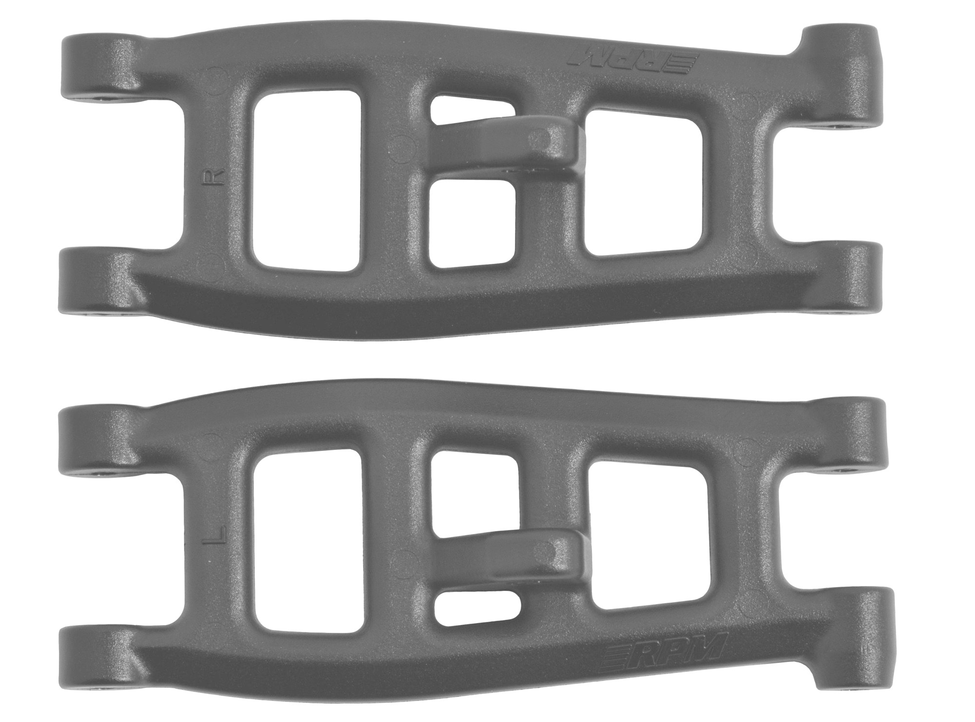 RPM70582 FRONT A-ARMS FOR ECX TORMENT, RUCKUS, CIRCUIT: BLACK