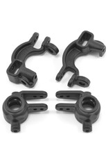 RPM RC PRODUCTS RPM73592 CASTER BLOCKS & STEERINGKNUCKLES FOR 4X4 SLASH, RUSTLER, STAMPEDE: BLACK