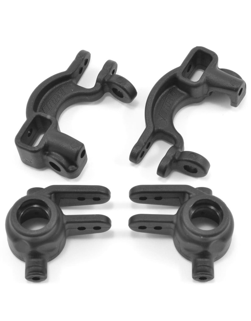 RPM RC PRODUCTS RPM73592 CASTER BLOCKS & STEERINGKNUCKLES FOR 4X4 SLASH, RUSTLER, STAMPEDE: BLACK