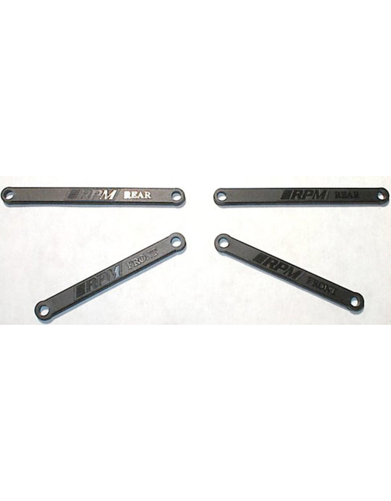 RPM RC PRODUCTS RPM81262 HD CAMBER LINKS FOR RUSTLER/STAMPEDE: BLACK (4)