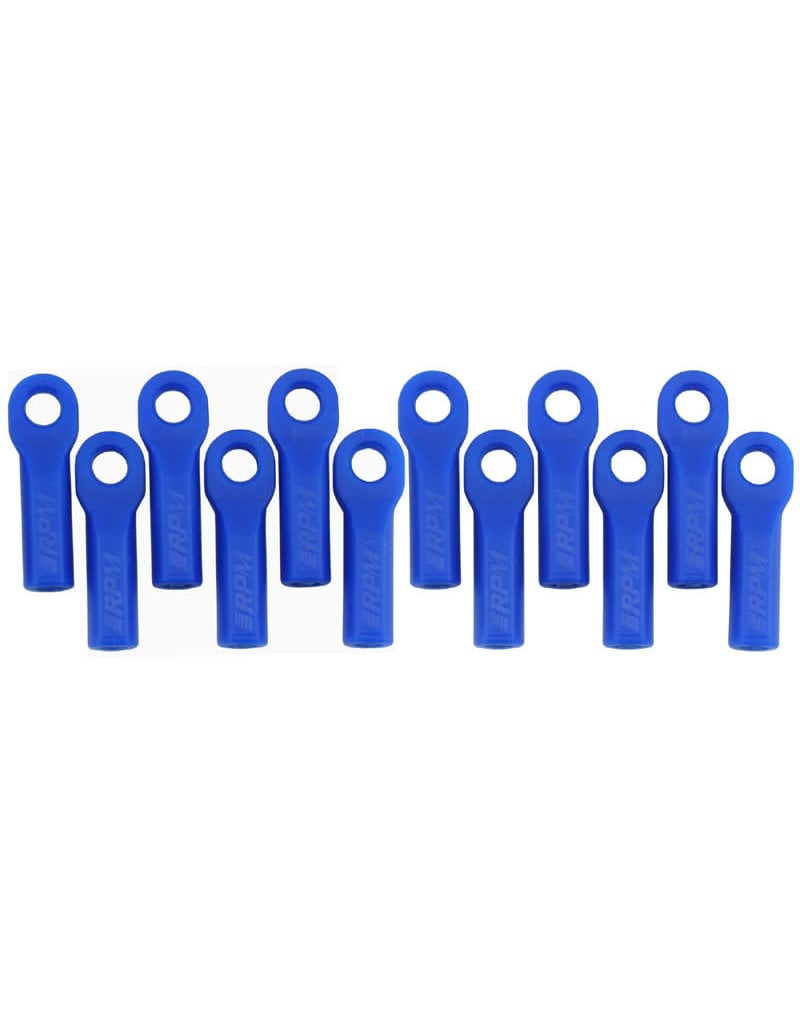RPM RC PRODUCTS RPM80515 1/10 LONG ROD ENDS: BLUE (12)