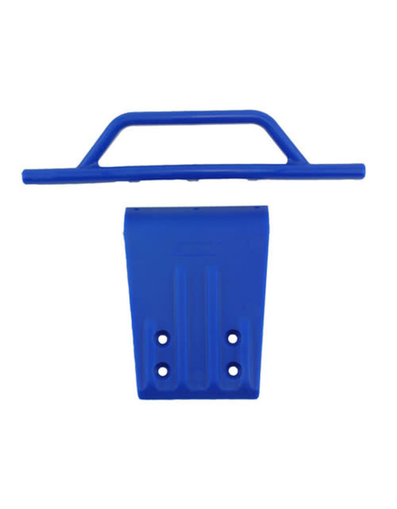 RPM RC PRODUCTS RPM80955 FRONT BUMPER & SKID PLATE FOR TRAXXAS SLASH: BLUE