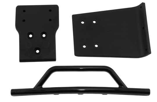 80022 - Front Bumper & Skid Plate for Traxxas Slash 4X4 - Black