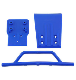 RPM RC PRODUCTS RPM80025 FRONT BUMPER & SKID PLATE FOR SLASH 4X4: BLUE