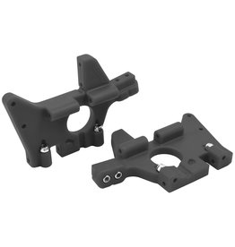 RPM RC PRODUCTS RPM81062 FRONT BULKHEAD SET FOR T-MAXX, E-MAXX: BLACK