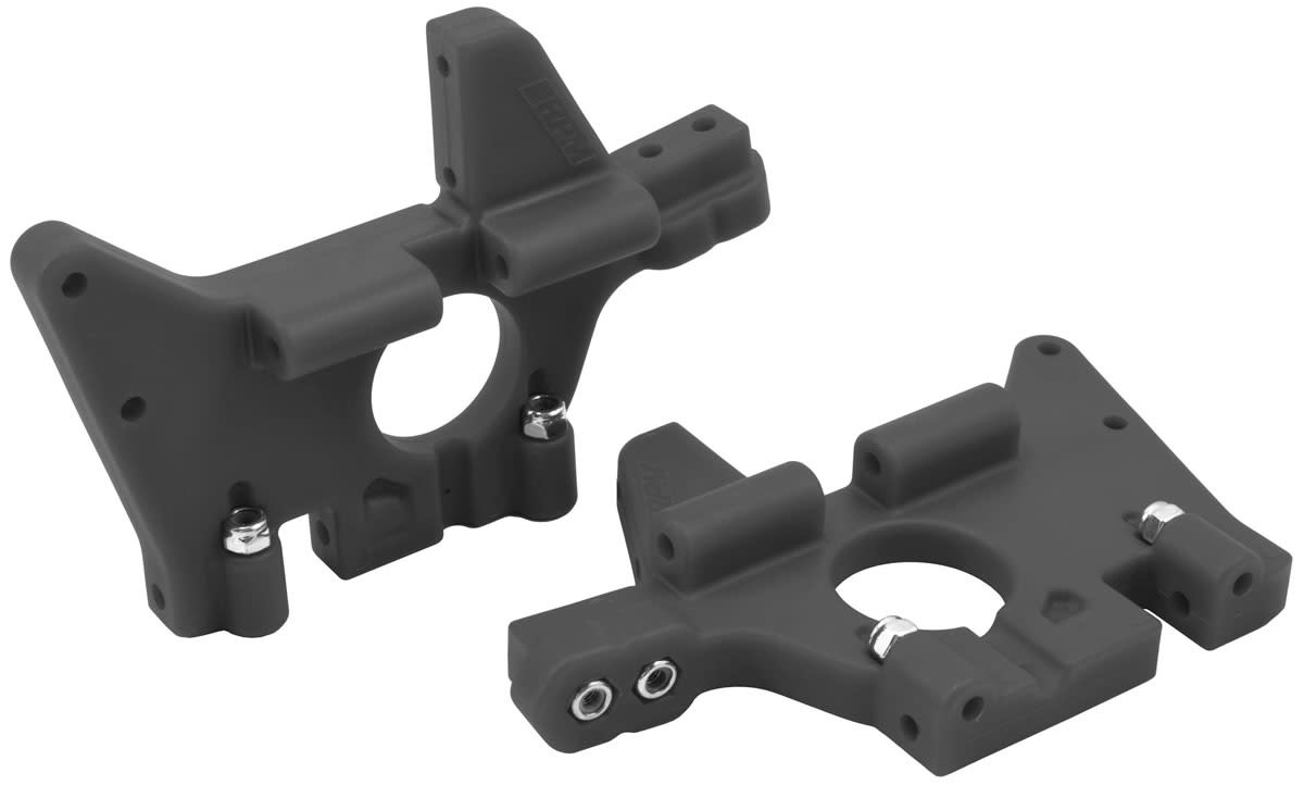 RPM81062 FRONT BULKHEAD SET FOR T-MAXX, E-MAXX: BLACK