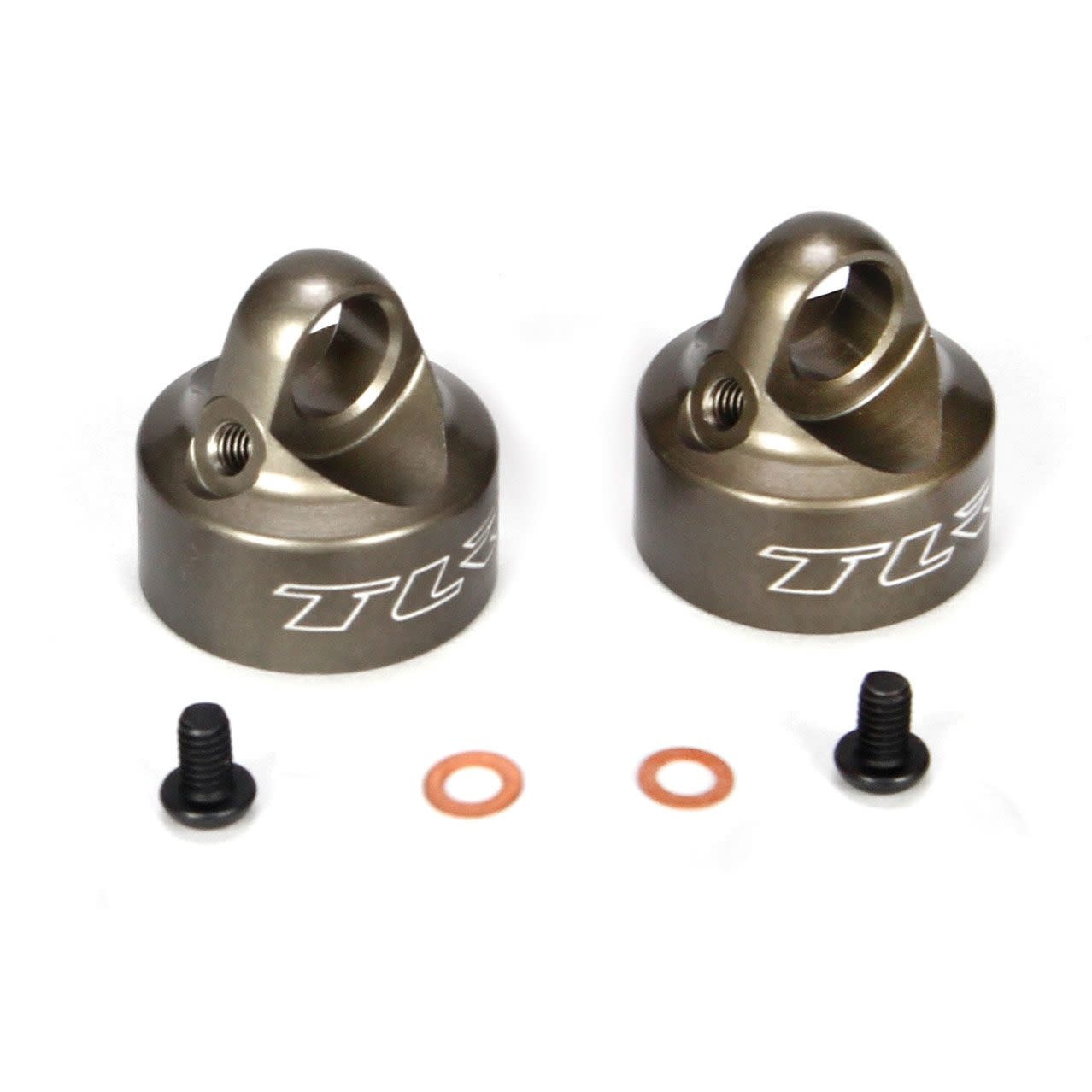 TLR5065 BLEEDER SHOCK CAPS ALUM (2): 22/22T