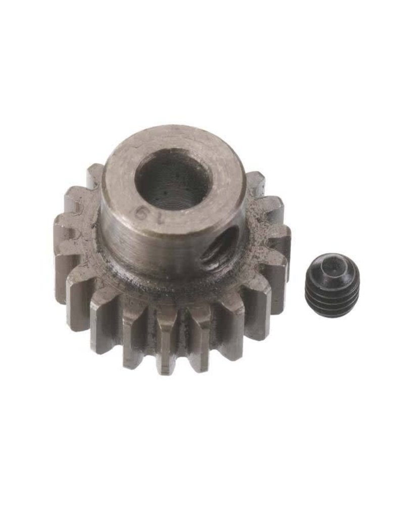 ROBINSON RACING RRP8719 0.8 MOD PINION GEAR 19T (5MM BORE): EXTRA HARDENED STEEL