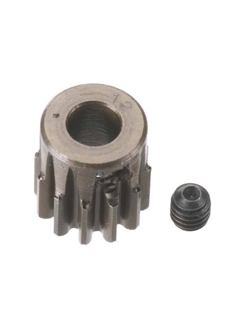 ROBINSON RACING RRP8712 0.8 MOD PINION GEAR 12T (5MM BORE): EXTRA HARDENED STEEL