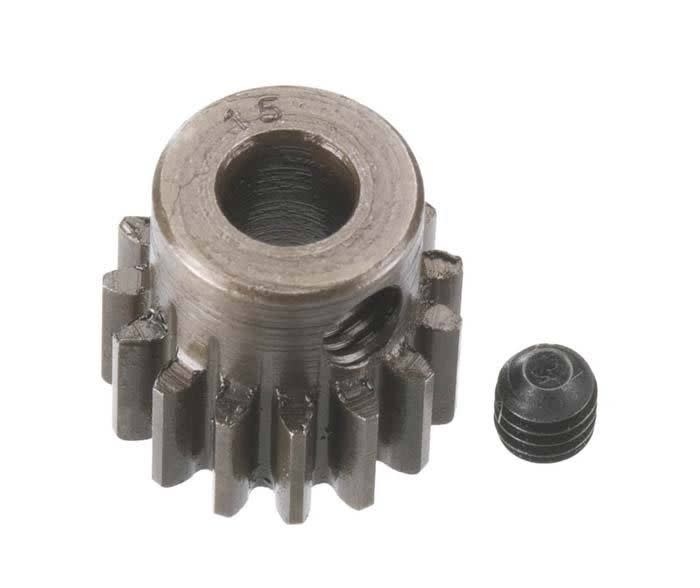 RRP8715 0.8 MOD PINION GEAR 15T (5MM BORE): EXTRA HARDENED STEEL
