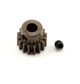 ROBINSON RACING RRP8716 0.8 MOD PINION GEAR 16T (5MM BORE): EXTRA HARDENED STEEL