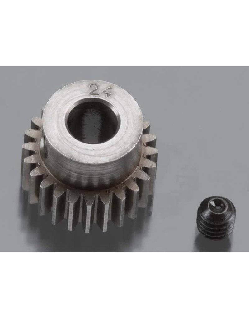ROBINSON RACING RRP1024 48P PINION GEAR 24T (3.17MM BORE): NICKEL PLATED ALLOY STEEL