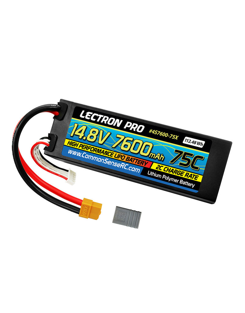 LECTRON PRO LECTRON PRO 4S LIPO 14.8V 7600MAH 75C BATTERY: XT60 W/ TRAXXAS