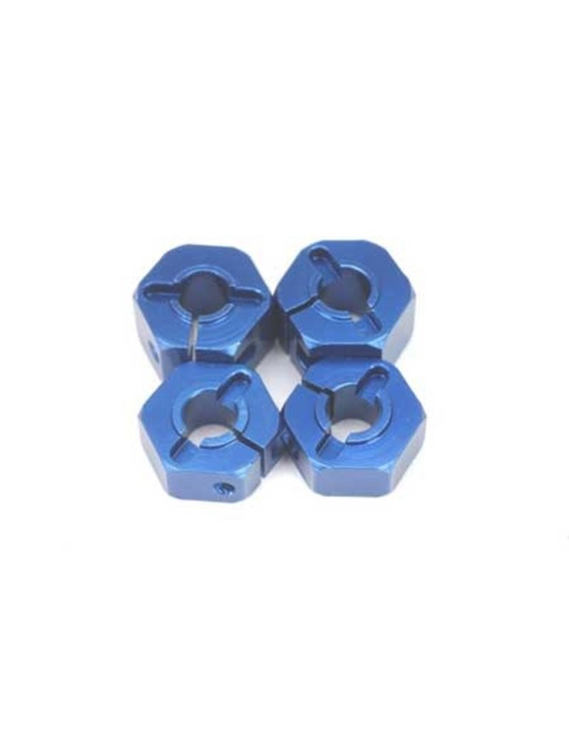 STRC SPTST3654-12B 12MM ALUMINUM " LOCK PIN STYLE" WHEEL HEX SET: BLUE (4)