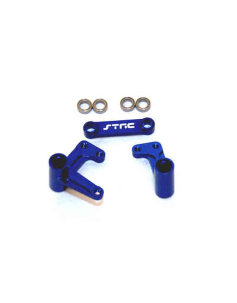 STRC SPTST3743XB ALUMINUM STEERING BELLCRANK FOR TRAXXAS 2WD: BLUE