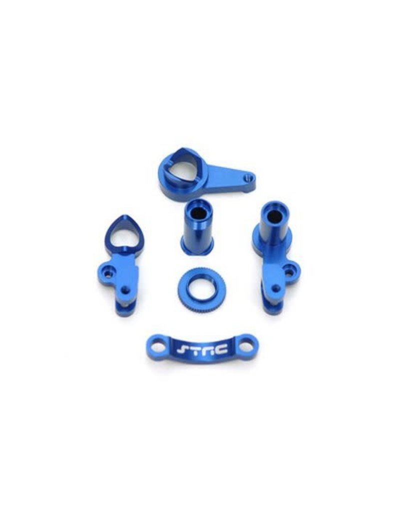 STRC SPTST6845B ALUMINUM STEERING BELLCRANK FOR TRAXXAS SLASH 4X4: BLUE
