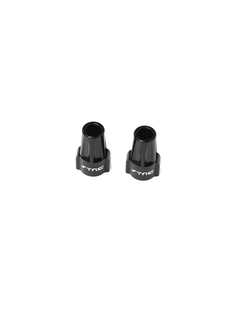STRC SPTSTA30493BK ALUMINUM REAR AXLE LOCK-OUTS FOR AXIAL SCX10: BLACK (2)
