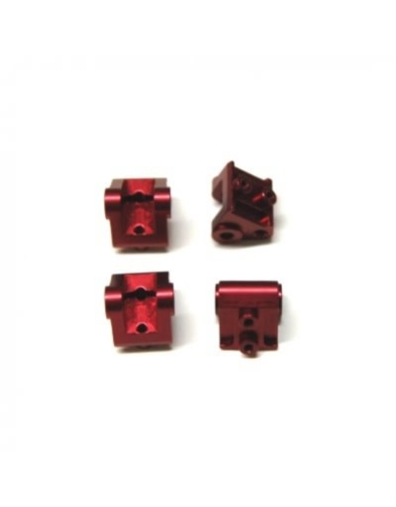 STRC STA31384XR ALUMINUM LOWER SHOCK/SUSPENSION LINK MOUNT FOR SCX10 II: RED (4)