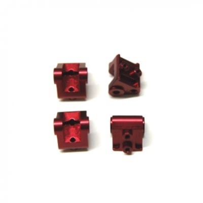 STA31384XR ALUMINUM LOWER SHOCK/SUSPENSION LINK MOUNT FOR SCX10 II: RED (4)