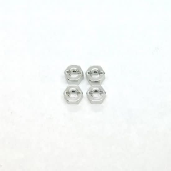 SPTST3654-14S 14MM ALUMINUM CLAMP HEX SET FOR TRAXXAS 2WD: SILVER