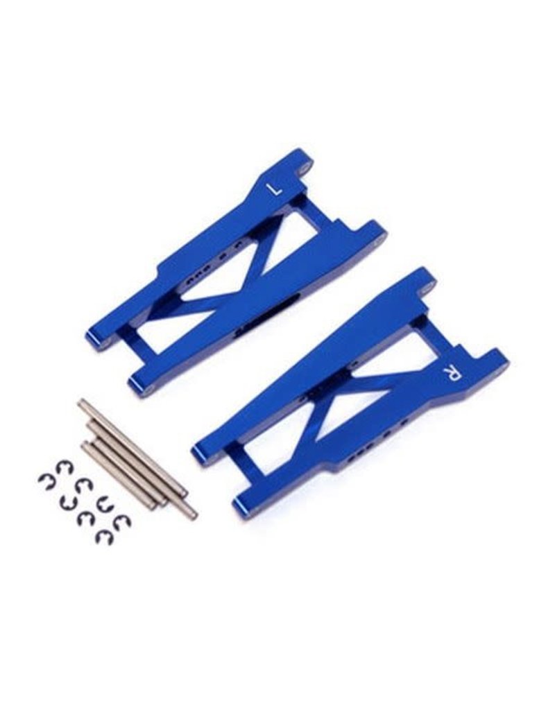 STRC SPTST3655XB ALUMINUM REAR A-ARMS WITH HINGE PINS FOR TRAXXA STAMPEDE, RUSTLER: BLUE (2)