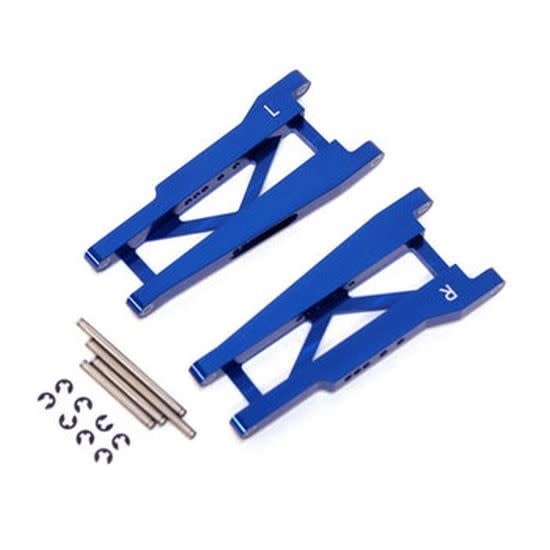 SPTST3655XB ALUMINUM REAR A-ARMS WITH HINGE PINS FOR TRAXXA STAMPEDE, RUSTLER: BLUE (2)