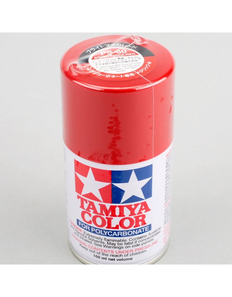 TAMIYA TAM86060 PS-60 BRIGHT MICA RED SPRAY PAINT 100ML
