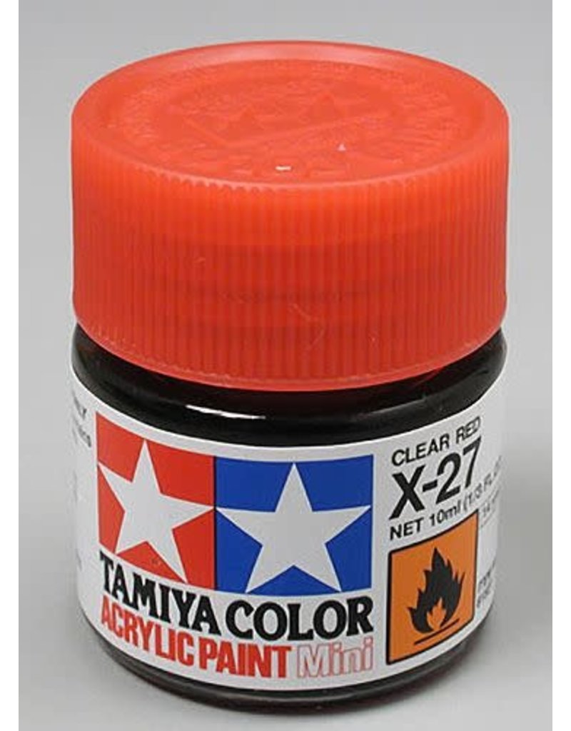 TAMIYA TAM81527 ACRYLIC MINI X27, CLEAR RED