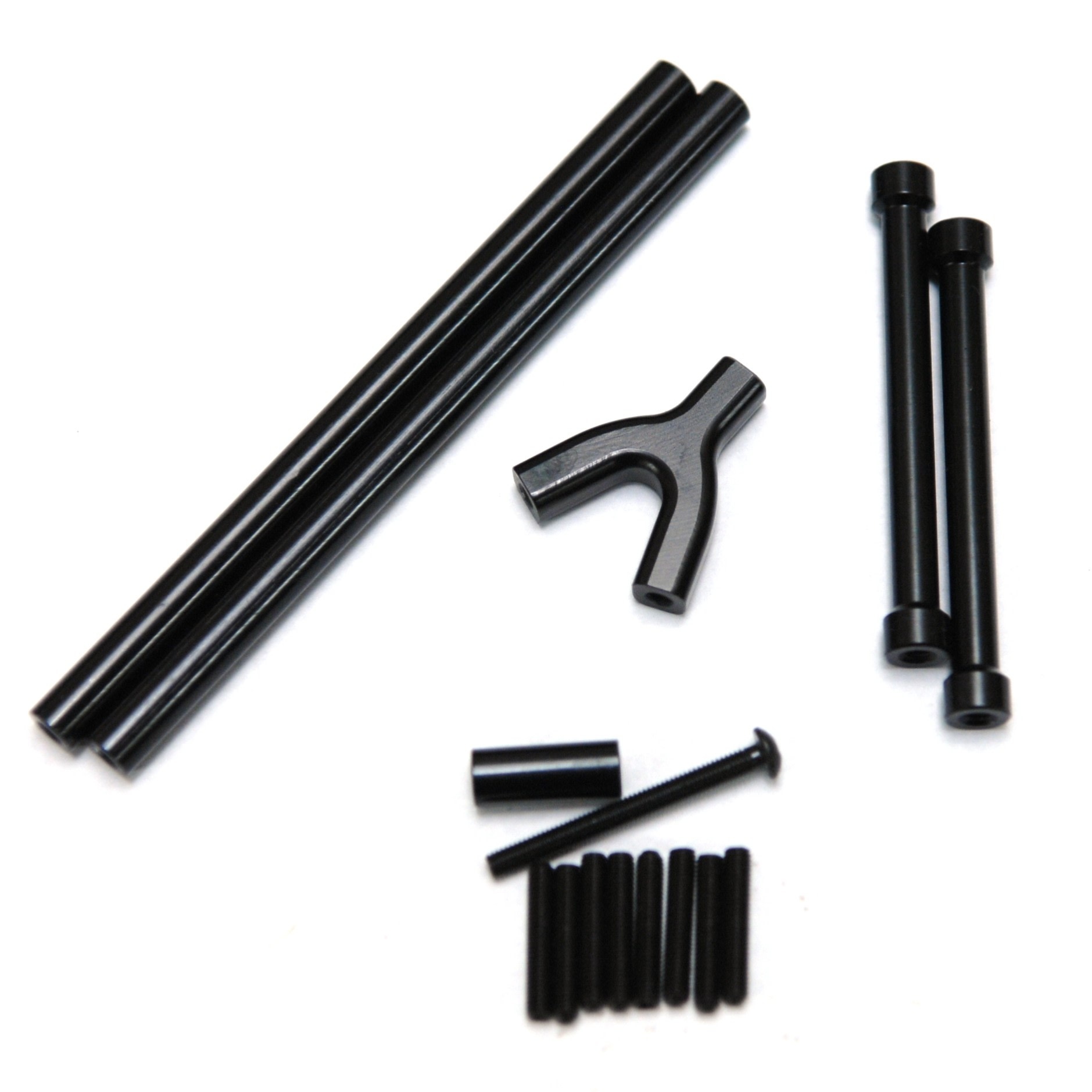 SPTSTA80043UBK ALUMINUM FRONT & REAR UPPER SUSPENSION LINKS FOR AXIAL SCX10: BLACK