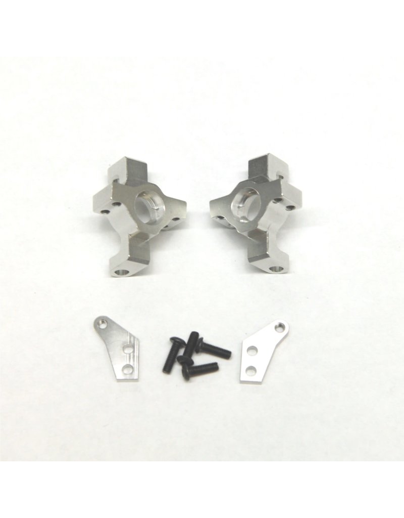 STRC STA31316S ALUMINUM STEERING KNUCKLES FOR AXIAL WRAITH, RR10: SILVER (2)