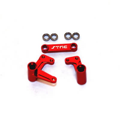 SPTST3743XR ALUMINUM STEERING BELLCRANK FOR TRAXXAS 2WD: RED
