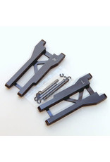 STRC SPTST2555XGM ALUMINUM REAR A-ARMS WITH STEEL HINGE PINS FOR TRAXXAS SLASH 2WD: GUNMETAL