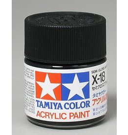 TAMIYA TAM81018 ACRYLIC X18 SEMI GLOSS, BLACK
