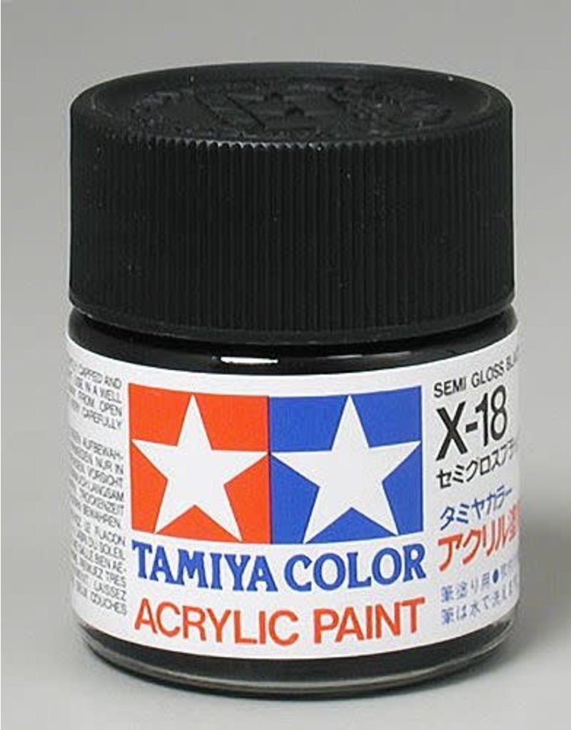 TAMIYA TAM81018 ACRYLIC X18 SEMI GLOSS, BLACK