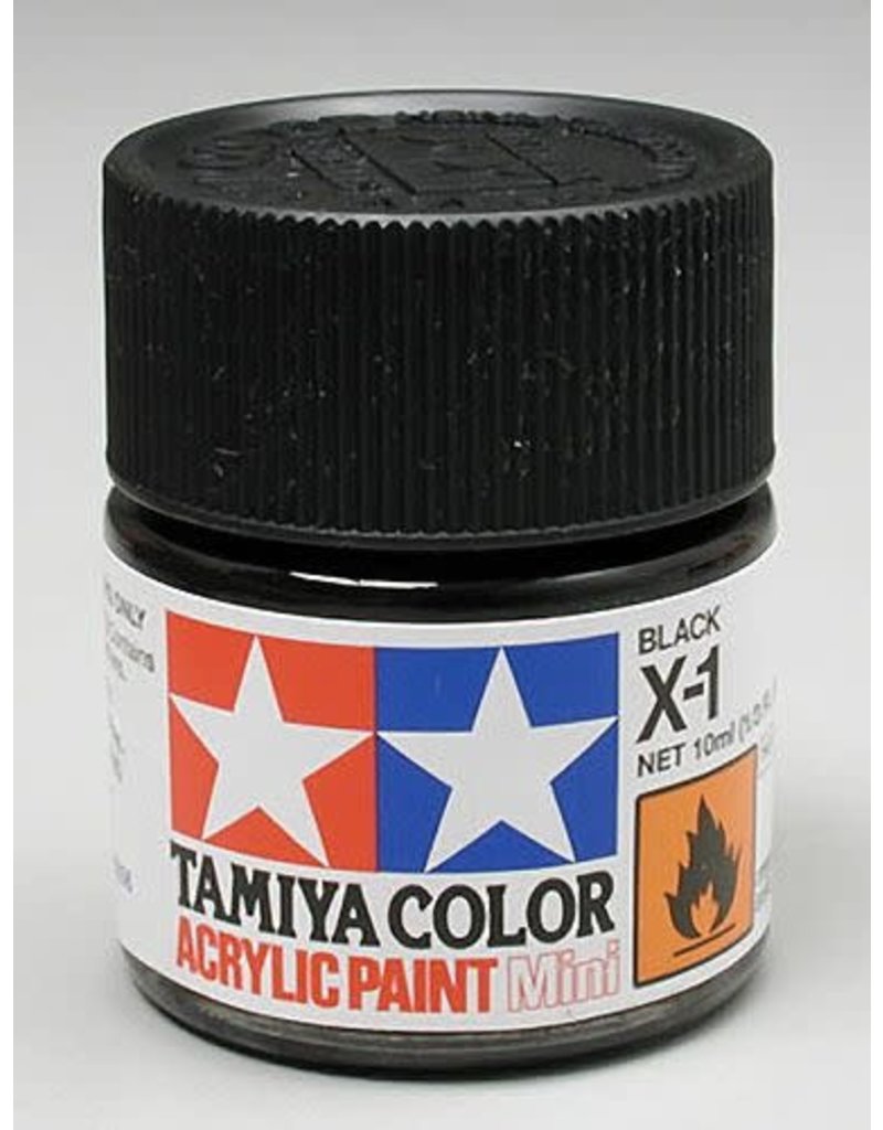 TAMIYA TAM81501 ACRYLIC MINI X1, BLACK