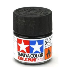 TAMIYA TAM81518 ACRYLIC MINI X18, SEMI GLOSS BLACK