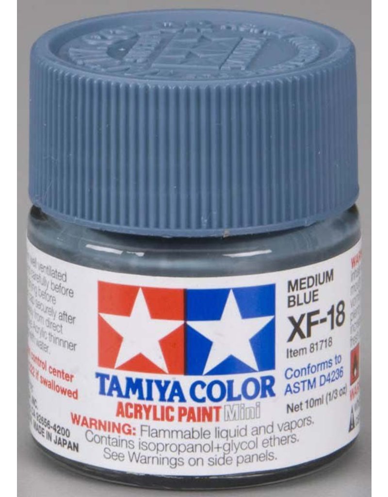 TAMIYA TAM81718 ACRYLIC MINI XF18, MEDIUM BLUE