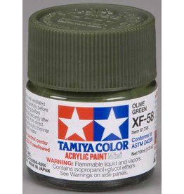 TAMIYA TAM81758 ACRYLIC MINI XF58, OLIVE GREEN