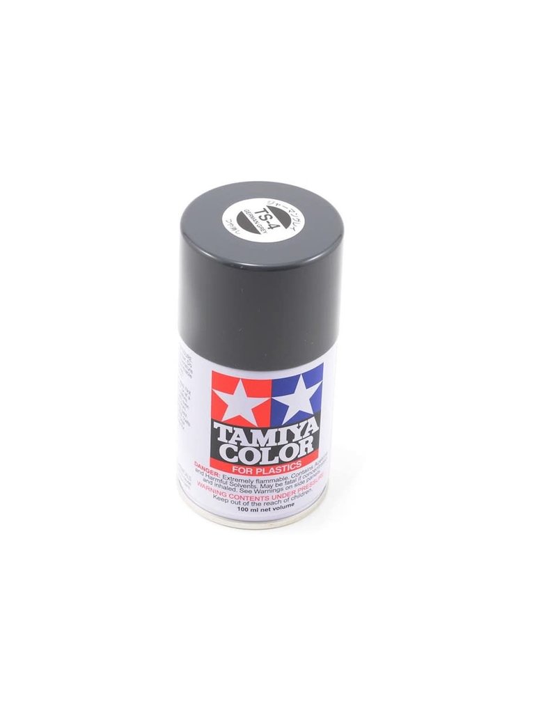 TAMIYA TAM85004 TAMIYA LACQUER SPRAY PAINT, TS-4 GERMAN GREY - 100ML SPRAY CAN