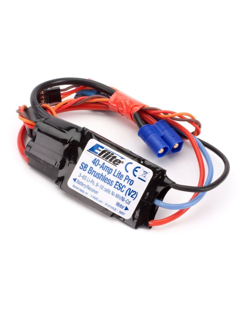 E-FLITE EFLA1040LB 40-AMP LITE PRO SWITCH-MODE BEC BRUSHLESS ESC (V2)