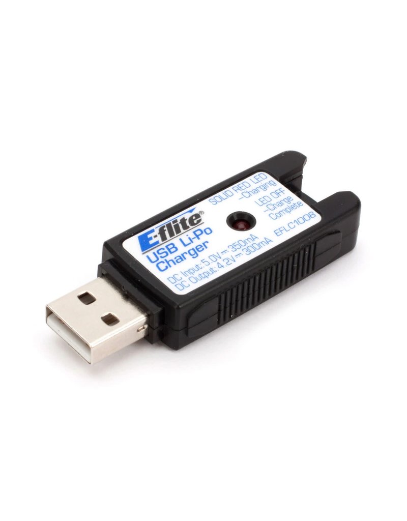 E-FLITE EFLC1008 1S USB LI-PO CHARGER, 300MA