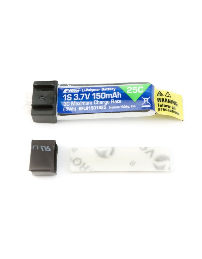 E-FLITE EFLB1501S25 1S LIPO 3.7V 150MAH 25C BATTERY: PH1.25