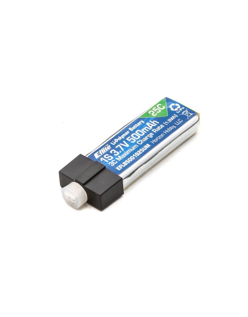 E-FLITE EFLB5001S25UM 1S LIPO 3.7V 500MAH 25C BATTERY: PH2.0