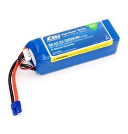 E-FLITE EFLB32006S30 3200MAH 6S 22.2V 30C LIPO, 12AWG EC3