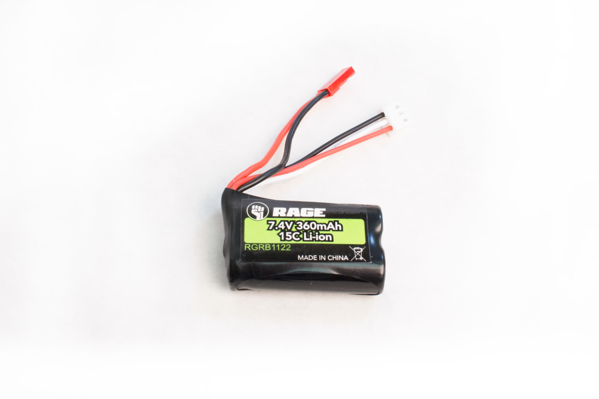 RGRB1122 7.4V, 360MAH LI-ION BATTERY: BLACK MARLIN